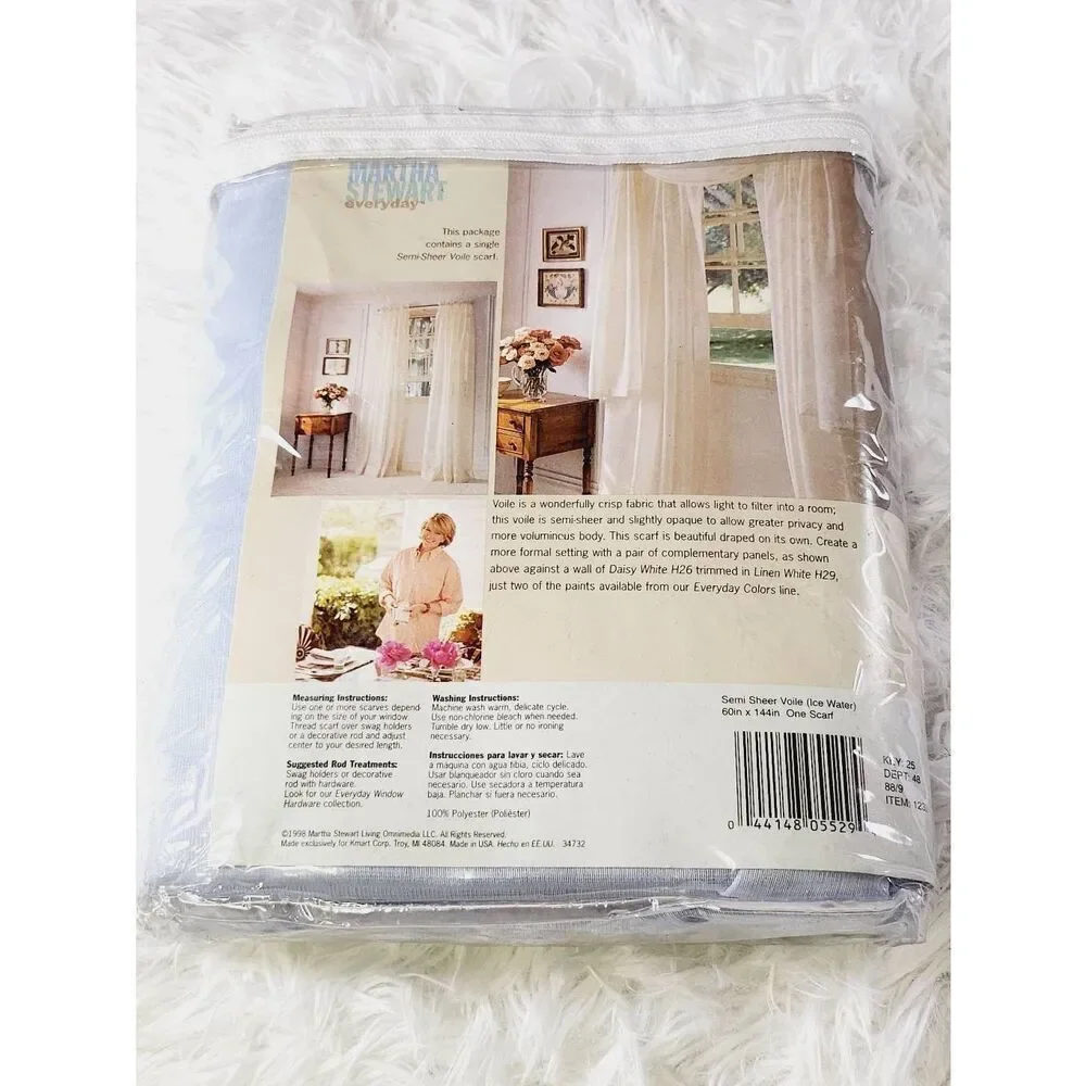 1990's Martha Stewart Semi Sheer Voile and Two Standard Shams #B2